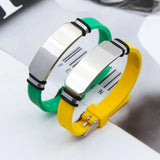 Personalized DIY Silicone Bracelets from DAD To Daughter Son Courage Wristband