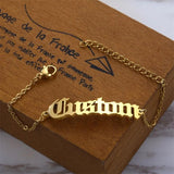 Customized Name Bracelet For Women Stainless Steel Engraved Love Bangle