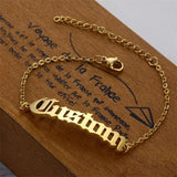 Customized Name Bracelet For Women Stainless Steel Engraved Love Bangle