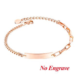 Personalized Stainless Steel Bracelet for Women with Engraving