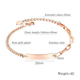 Personalized Stainless Steel Bracelet for Women with Engraving