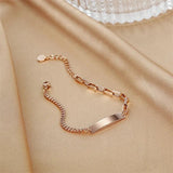 Personalized Stainless Steel Bracelet for Women with Engraving