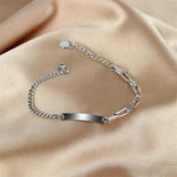 Personalized Stainless Steel Bracelet for Women with Engraving