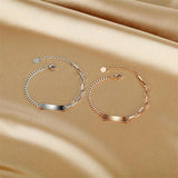 Personalized Stainless Steel Bracelet for Women with Engraving