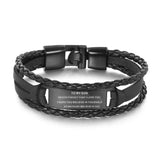 Hand-Made Braided Leather Bracelets for Men DIY Bracelet