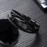 Hand-Made Braided Leather Bracelets for Men DIY Bracelet