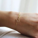 Custom Name Bracelet Stainless Steel Engraved Handwriting Bangle