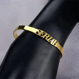 Custom Stainless Steel Nameplate Bracelet for Women