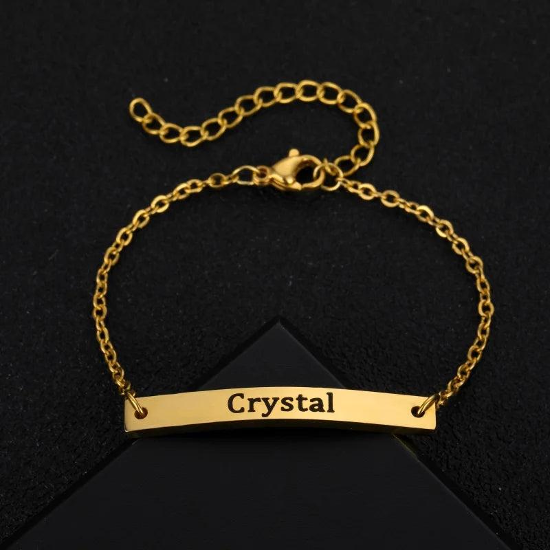 Personalized Name Bar Bracelet