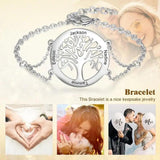 Personalized Family Tree Bracelet with Engraving Name