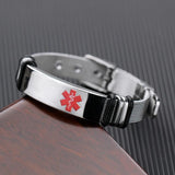 Personalized Medical Alert Bracelet DIY Engraving ICE Band for Men