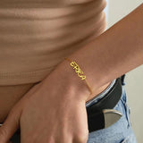 Personalized Stainless Steel Name Bracelet for Women