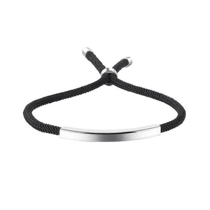 Personalized Braided Rope Couple Bracelets Stainless Steel