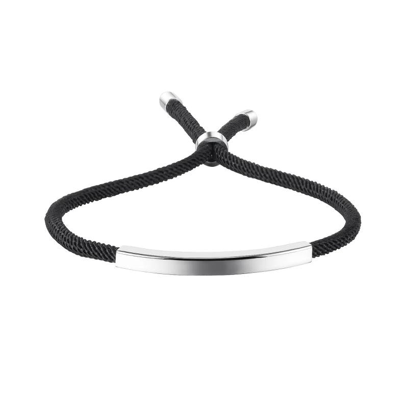 Personalized Braided Rope Couple Bracelets Stainless Steel