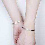Personalized Braided Rope Couple Bracelets Stainless Steel