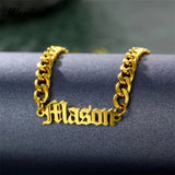 Custom Stainless Steel Name Cuban Chain Bracelet