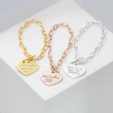 Handwriting Charm Bracelet - Memorial Jewelry - Sterling Silver Signature Bracel