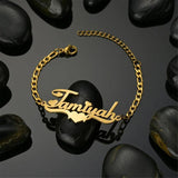 Name Heart Bracelets Women Stainless Steel Charms Bangle