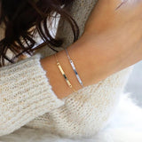 Personalized Name Bracelet Stainless Steel Cuban Chain Handwriting Bangle