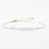 Personalized Name Bracelet Stainless Steel Cuban Chain Handwriting Bangle