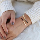 Personalized Name Bracelet Stainless Steel Cuban Chain Handwriting Bangle