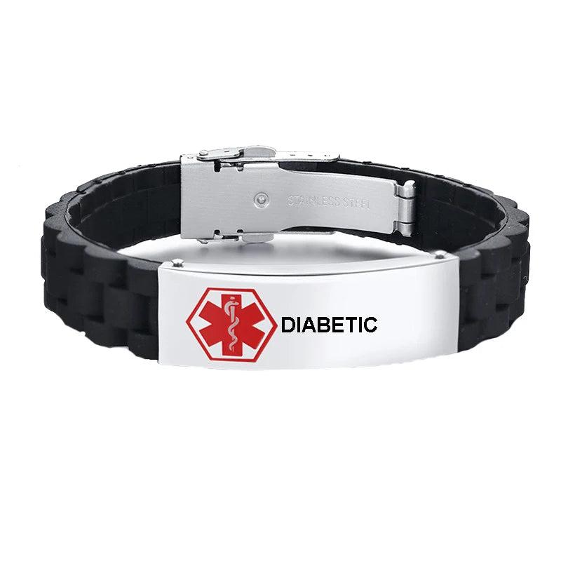 High Blood Pressure Alert Bracelet Silicone Wristband