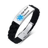 High Blood Pressure Alert Bracelet Silicone Wristband