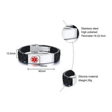 High Blood Pressure Alert Bracelet Silicone Wristband