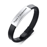 Men's Engraved Medical Alert Bracelet