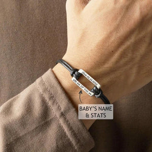 Personalized Layer Leather Bracelet with Engraving