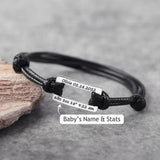 Personalized Layer Leather Bracelet with Engraving