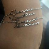 Custom Handwriting Name Bracelet Personalized Jewelry