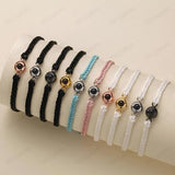 Pink Hand Braided Rope Bracelet with Photo Projection