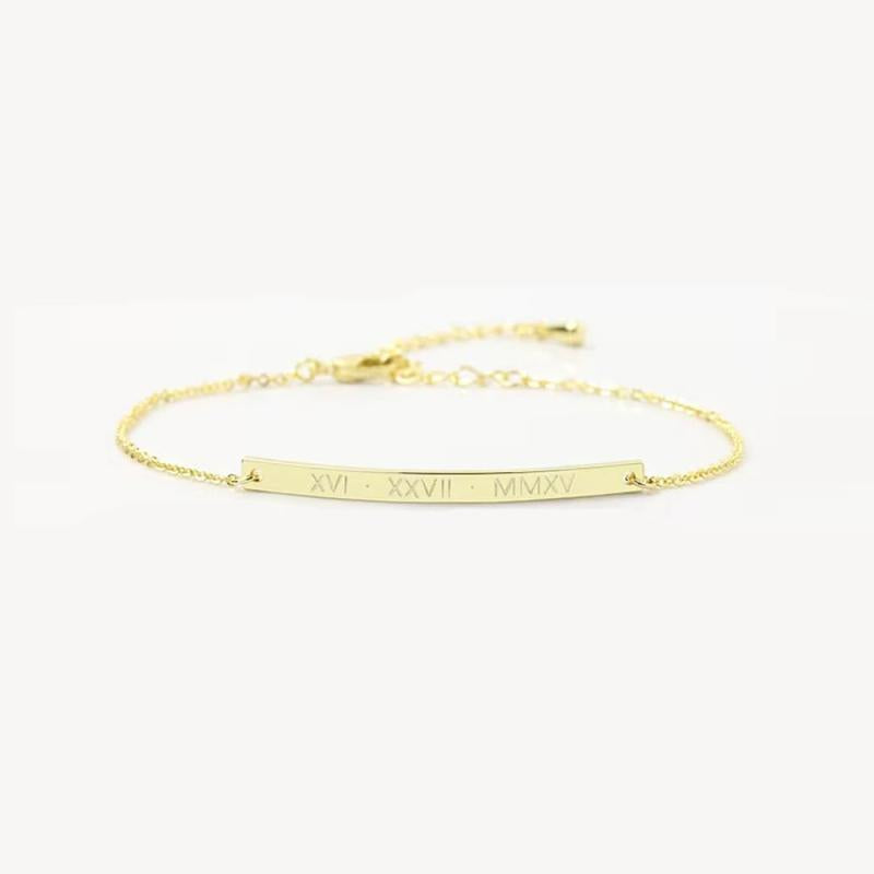 Personalized Engraved Couple Bracelet Stainless Steel Jewelry