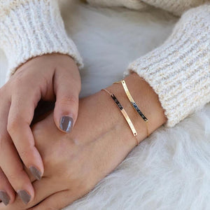 Personalized Engraved Couple Bracelet Stainless Steel Jewelry