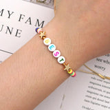 Heishi Disc Beads Women's Name Bracelet DIY Gift Pulseras Star Jewelry