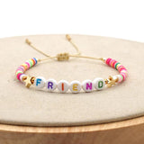 Heishi Disc Beads Women's Name Bracelet DIY Gift Pulseras Star Jewelry