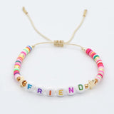 Heishi Disc Beads Women's Name Bracelet DIY Gift Pulseras Star Jewelry