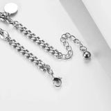 Love Heart&Round Tag Charm Bracelets Stainless Steel Bohemia Chain Jewelry