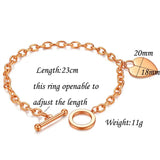 Heart Proverbs Pendant Charm Bracelet Adjustable Steel