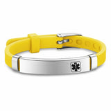 Personalized Medical Bracelet Stainless Steel Silicone