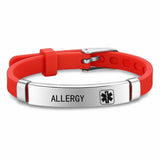 Personalized Medical Bracelet Stainless Steel Silicone