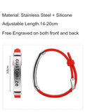 Personalized Medical Bracelet Stainless Steel Silicone