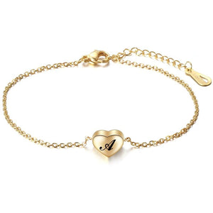 Stainless Steel Chain A-Z 26 Letters Initial Alphabet Charm Bracelet