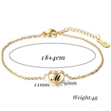Stainless Steel Chain A-Z 26 Letters Initial Alphabet Charm Bracelet