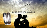 Custom Morse Code Couple Bracelets Gift Stainless Steel Leather Bangle