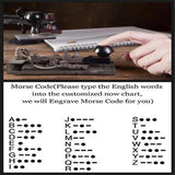 Custom Morse Code Couple Bracelets Gift Stainless Steel Leather Bangle