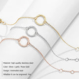Minimalism 18K Plated Hammer Pattern Bracelet For Women
