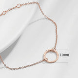 Minimalism 18K Plated Hammer Pattern Bracelet For Women