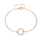Minimalism 18K Plated Hammer Pattern Bracelet For Women